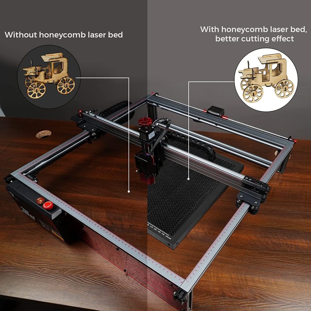 Honeycomb Laser Bed Honeycomb Working Table Laser Honeycomb (400 * 400mm) for Laser Engraver Cutting Machine with Aluminum Plate and Engraving Materials